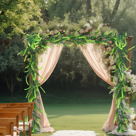 FastXmas Spring Artificial Leaf Rattan Hanging Decoration, Artificial Lavender Vines for Indoor Home Thanksgiving Easter Day Christmas Party Fireplace Decoration(68 Inch)