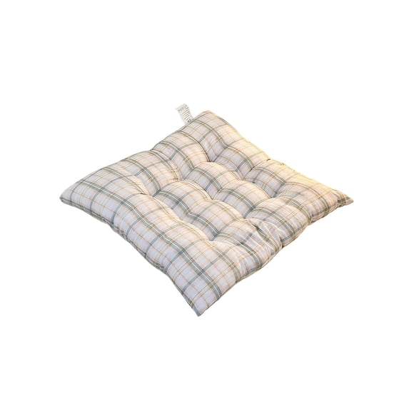 FastXmas Square Chair Pads Indoor Seat Cushions Pillows with Ties Stripes and Checks Soft Comfortable Non Slip Chair Mat for Kitchen Dining Office Desk Living Room Outdoor Tatami 15.7"