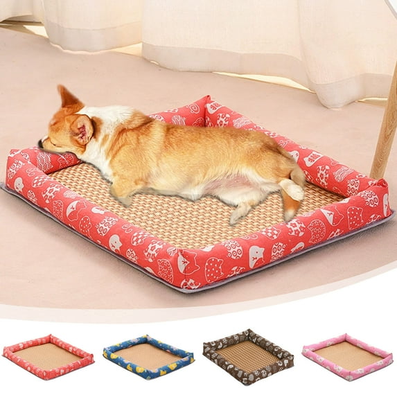 FastXmas Summer Pet Cooler Bed, Cushion Dog and Cats Mat, Non-Slip Ice Cushion Pet Supplies for Cat and Dogs Use, Mattress Pet Ice Cushion(19.7*15.7 Inch)