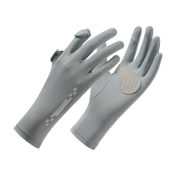 FastXmas Sunblock-Gloves, UV-Sun-Protection Driving Gloves, Non-Slip Design Outdoor Gloves, Breathable Gloves for Women Men Outdoor Driving Use,Gray