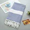thumbnail image 1 of FastXmas Turkish Beach Towel, Cotton Diamond Weave Boho Style Beach Towel with Tassels, Sand Free Quick Dry Beach Blanket Oversized Lightweight Soft Peshtemal Towel for Travel Vacation(39"x71"), 1 of 7