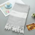 thumbnail image 1 of FastXmas Turkish Beach Towel, Cotton Diamond Weave Boho Style Beach Towel with Tassels, Sand Free Quick Dry Beach Blanket Oversized Lightweight Soft Peshtemal Towel for Travel Vacation(39"x71"), 1 of 7