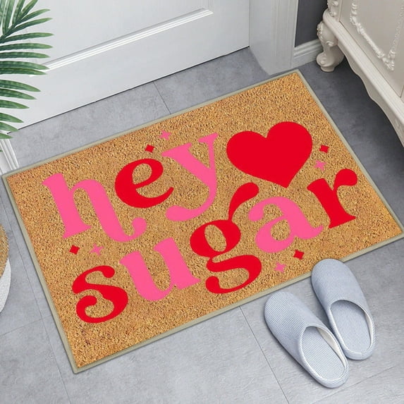 FastXmas Valentine's Day Doormat Decoration, Household Antislip Welcome Door Mat for Indoor Outdoor Front Door Bathroom Entrance Mat Carpet for Valentine, Christmas 15.7" x 23.6"