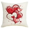 thumbnail image 1 of FastXmas Valentines Pillow Covers 18x18 Inch Red White Heart Throw Pillow Covers Invisible Zipper Love Be Mine Cushion Case Decor for Holiday Farmhouse Anniversary Wedding Home Sofa Couch, 1 of 3