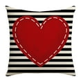 thumbnail image 1 of FastXmas Valentines Pillow Covers 18x18 Inch Red White Heart Throw Pillow Covers Invisible Zipper Love Be Mine Cushion Case Decor for Holiday Farmhouse Anniversary Wedding Home Sofa Couch, 1 of 6
