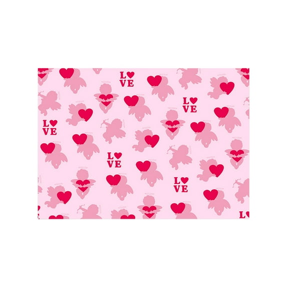 FastXmas Valentines's Day Gift Wrapping Paper - Cute Heart Pattern Gift Wrap for Valentines Day, Wedding, Birthday, Mothers Day, Bridal Shower, Anniversaries(19.7x27.5 Inch)