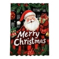thumbnail image 1 of FastXmas Winter Christmas Snowman Shower Curtain,Merry Christmas Holiday Xmas Forest Rustic Farmhouse Bathroom Curtain,Santa,Printing Waterproof Washable Ployster Curtain for Bathroom,Door 71"x59", 1 of 5