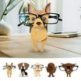 thumbnail image 1 of FastXmas Wood Eyeglass Holder Display Stand,Cute Pet Glasses Stand Holder, Wooden Animal Spectacle Eyeglass Holder Table Decor, Cute Handmade Glasses Display Rack for Home, Office, Desk, Nightstand, 1 of 5