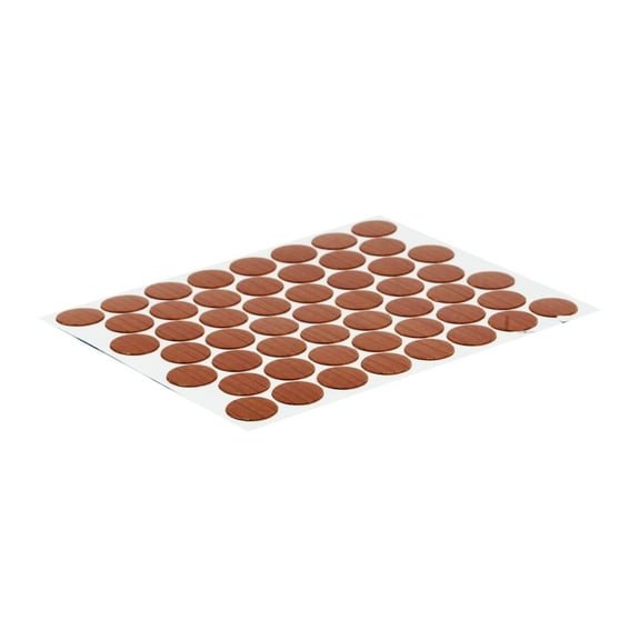 Fastcap 9/16" Self Adhesive Screw pvc Cap Covers Fuji Cherry, 53 Pack