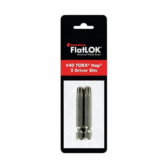 FastenMaster 2803047 FlatLOK Torx Ttap No. 40 x 2 in. Driver Bit - Steel 0.25 in. Hex & #44, 2 Piece