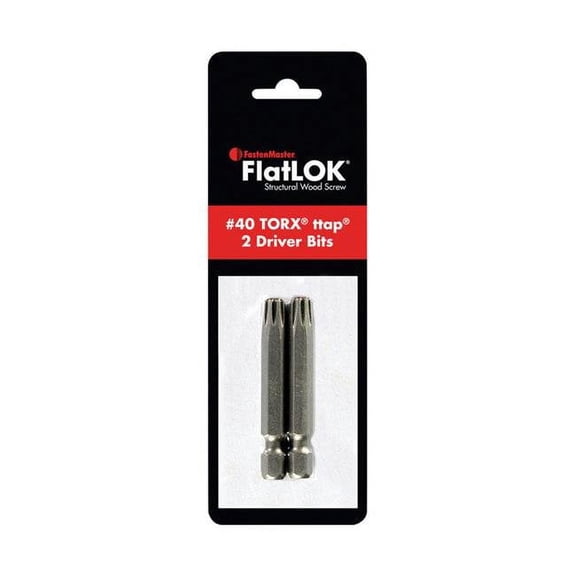 FastenMaster 2803047 FlatLOK Torx Ttap No. 40 x 2 in. Driver Bit - Steel 0.25 in. Hex & #44, 2 Piece