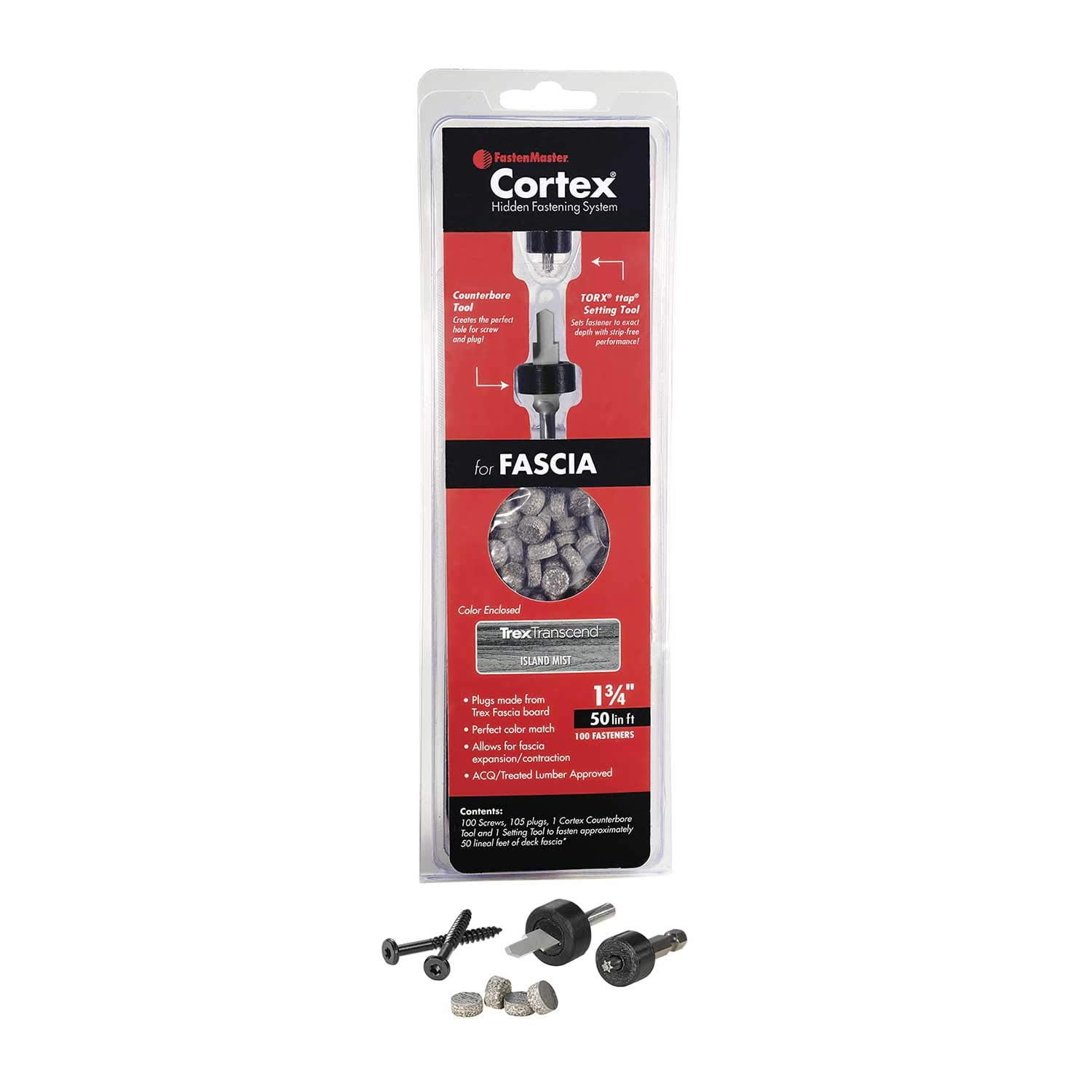 FastenMaster Cortex Fastening System for Trex Fascia - 50 LF - Tiki ...