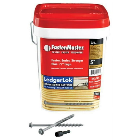 FastenMaster FMLL005B-250 5 in. Ledgerlok Screw, Pack - 250
