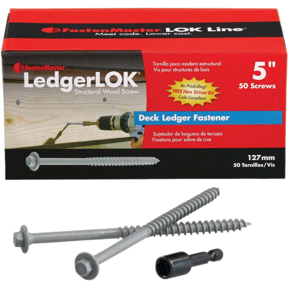 OMG INC Ledgerlok Wood Screws, 5-In., 50-Pk. FMLL005-50