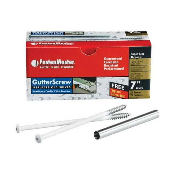 GUTTER SCREWS WHT 25PK