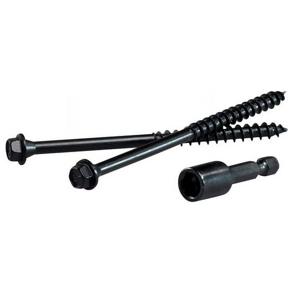 FastenMaster TimberLOK Structure Screw - Epoxy Finish, Steel, Wood - 50 Pack, Black