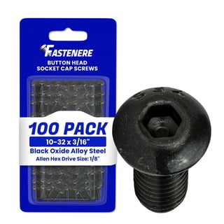 EASTLO 10-Pack 3/8"-16 X 3" Button Head Socket Cap Screws - 304 Stainless Steel, Allen Hex Drive, Full Thread, Silver