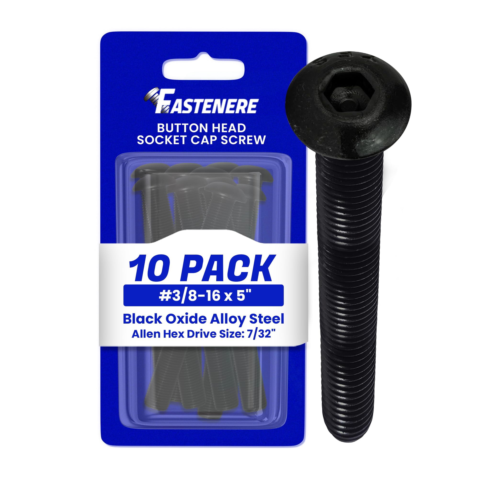 Lot De 250 Vis à Tête Boutonnée 8-32 X 1 Pouce - Acier Allié Grade 8, Noir, Neuves