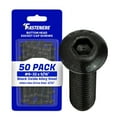 thumbnail image 1 of Fastenere Button Head Socket Cap Screws - 8-32 x 9/16" (50-Pcs) Alloy Steel, Fully Threaded, Fine Black Oxide Finish, Corrosion-Resistant, Machine Thread, Easy to Install w/ Allen Hex Drive, 1 of 7