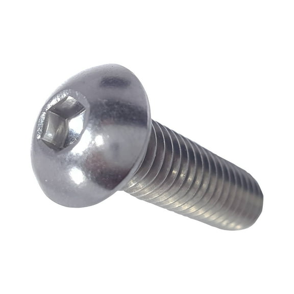 Fastenere Button Head Socket Cap Screws - M4-0.70 x 8MM (100-pack) Stainless Steel 18-8, Full Thread, Plain Finish, Flat Point, ISO 7380 Metric Screw Set, Easy to Install w/ Allen Hex Socket Drive