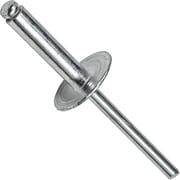 Fastenere Large Flange Pop Rivets - 3/16 x 1 50 pcs Heavy Duty, Open-End, Aluminum Corrosion-Resistant, High Tensile & Shear Strength, 6-16 Gap .876 - 1.00