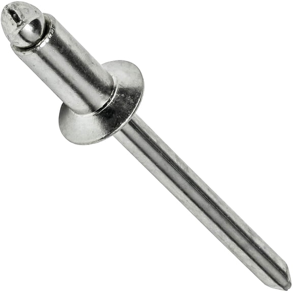 Fastenere Pop Rivets - 1/8" x 1/4" ( 100 pcs) Heavy Duty, Open-End, Stainless Steel, Dome-Head Blind Rivets, Corrosion-Resistant, High Tensile & Shear Strength, 4-4 Gap .188" - .250"