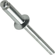 Fastenere Pop Rivets - 1/8 x 1/8 100 pcs Heavy Duty, Open-End, Aluminum, Dome-Head Blind Rivets, Corrosion-Resistant & High Shear Strength, 4-2 Gap .063 - .125