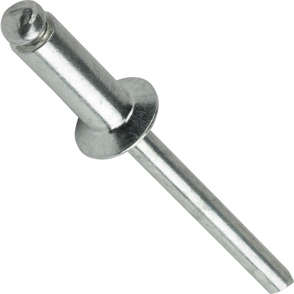 Fastenere Pop Rivets - 1/8" x 3/8" (100 pcs) Heavy Duty, Open-End, Aluminum, Dome-Head Blind Rivets, Corrosion-Resistant & High Shear Strength, 4-6 Gap .313" - .375"