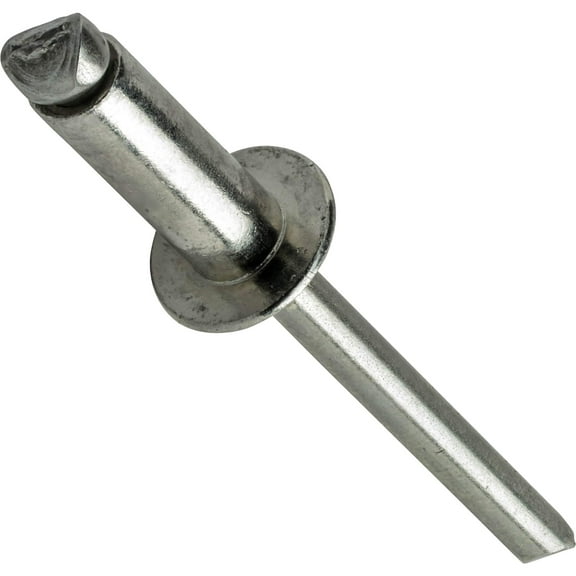 Fastenere Pop Rivets - 3/16" x 1/8" (50pcs) Heavy Duty, Open-End, Stainless Steel, Dome-Head Blind Rivets, Corrosion-Resistant, High Tensile & Shear Strength, 6-2 Gap 0.020"-0.125"