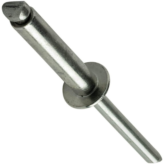 Fastenere Pop Rivets - 3/16" x 3/4" (25pcs) Heavy Duty, Open-End, Stainless Steel, Dome-Head Blind Rivets, Corrosion-Resistant, High Tensile & Shear Strength, 6-12 Gap 0.626"-0.750"