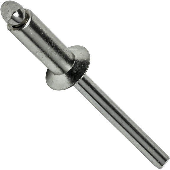 Fastenere Pop Rivets - 3/16" x 3/8" ( 50 pcs) Heavy Duty, Open-End, Stainless Steel, Dome-Head Blind Rivets, Corrosion-Resistant, High Tensile & Shear Strength, 6-6 Gap .251" - .375"