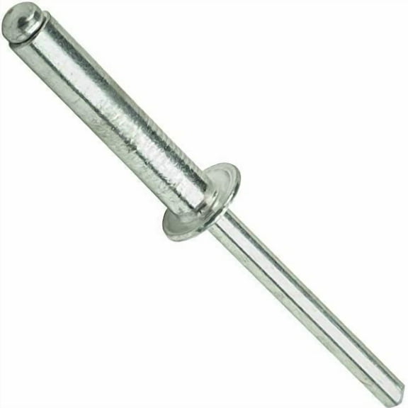 Fastenere Pop Rivets - 3/16" x 7/8" (50pcs) Heavy Duty, Open-End, Aluminum, Dome-Head Blind Rivets, Corrosion-Resistant, High Tensile & Shear Strength, 6-14 Gap 0.751"-0.875"