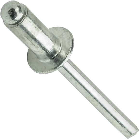 Fastenere Pop Rivets - 3/32" x 1/4" (100pcs) Heavy Duty, Open-End, Aluminum, Dome-Head Blind Rivets, Corrosion-Resistant, High Tensile & Shear Strength, 3-4 Gap 0.126"-0.250"