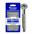 thumbnail image 1 of Fastenere Stainless Steel 18-8 Deck Screws - #8 x 3" (100 Pack) Wood Cutting Point, Square Drive, Partial Thread, Bright Finish for Wood, Exterior, Decking, Composite, Fencing, Type 17 Point, 1 of 4