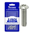 thumbnail image 1 of Fastenere Torx Security Machine Screws - 3/8-16 x 3/4" (5-Pack) Stainless Steel, Tamper-Resistant, Button Head Screws, Bolt Screw for Higher Level of Safety & Theft Prevention, 1 of 7