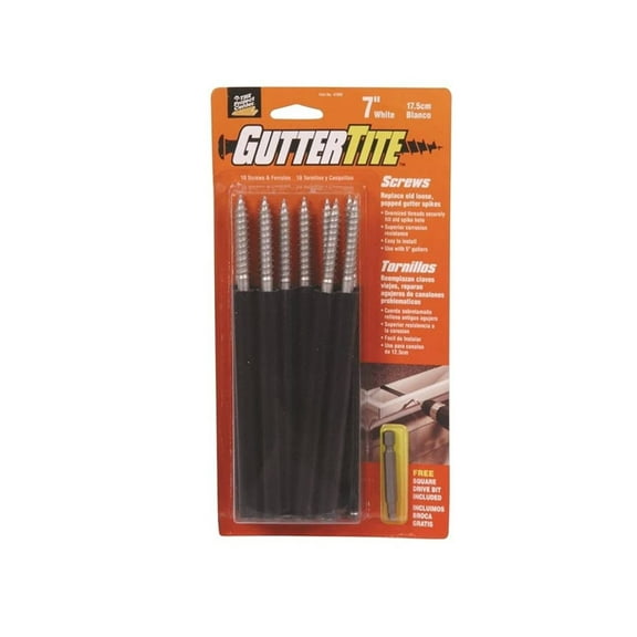 Fasteners, Gs0007wht47802 Gutter Tite& Ferrule, 17.8In, White