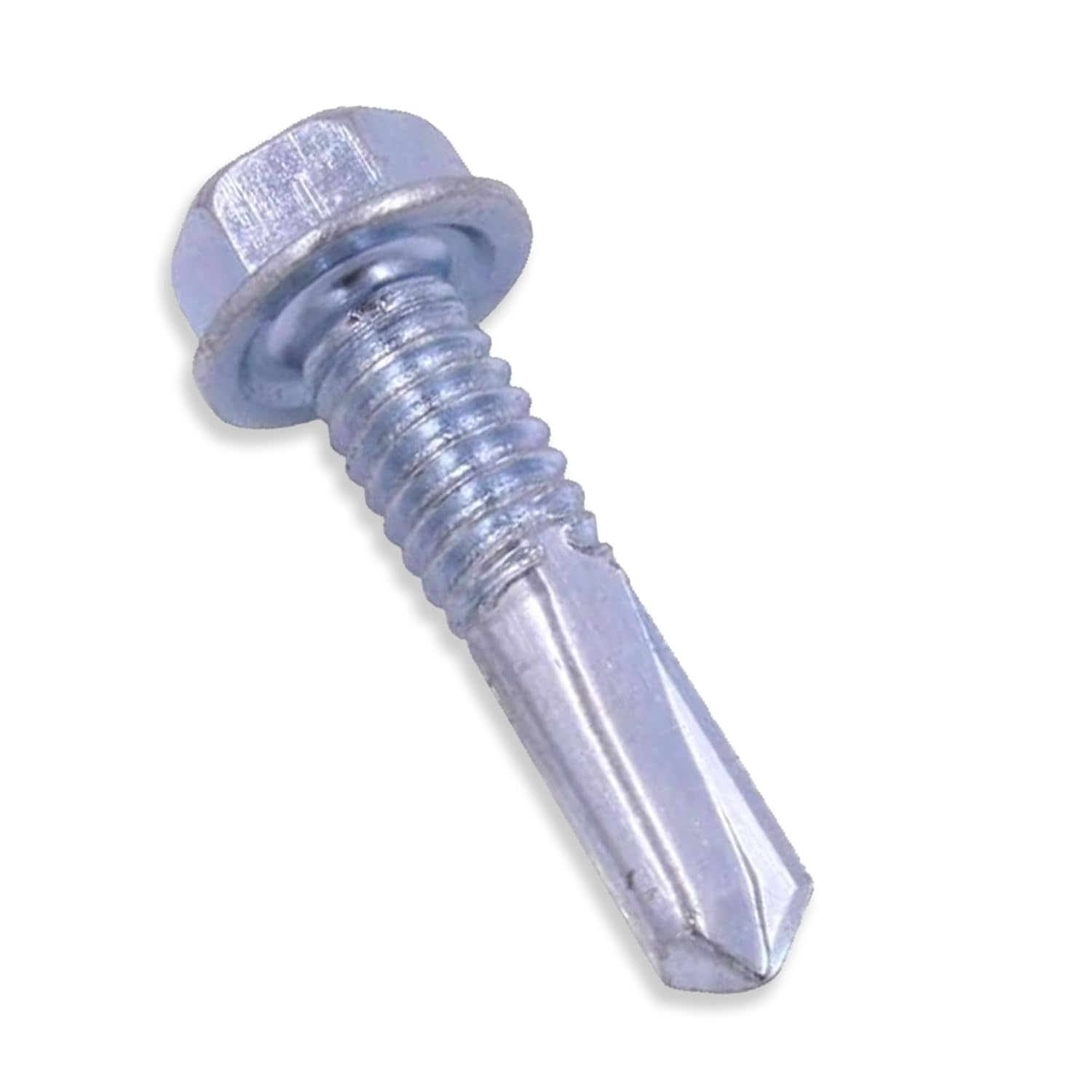 Fasteners Self Tapping S 12 24 X 78 Hex Washer Head Self Drilling Tek Zinc Plated Steel For 3471