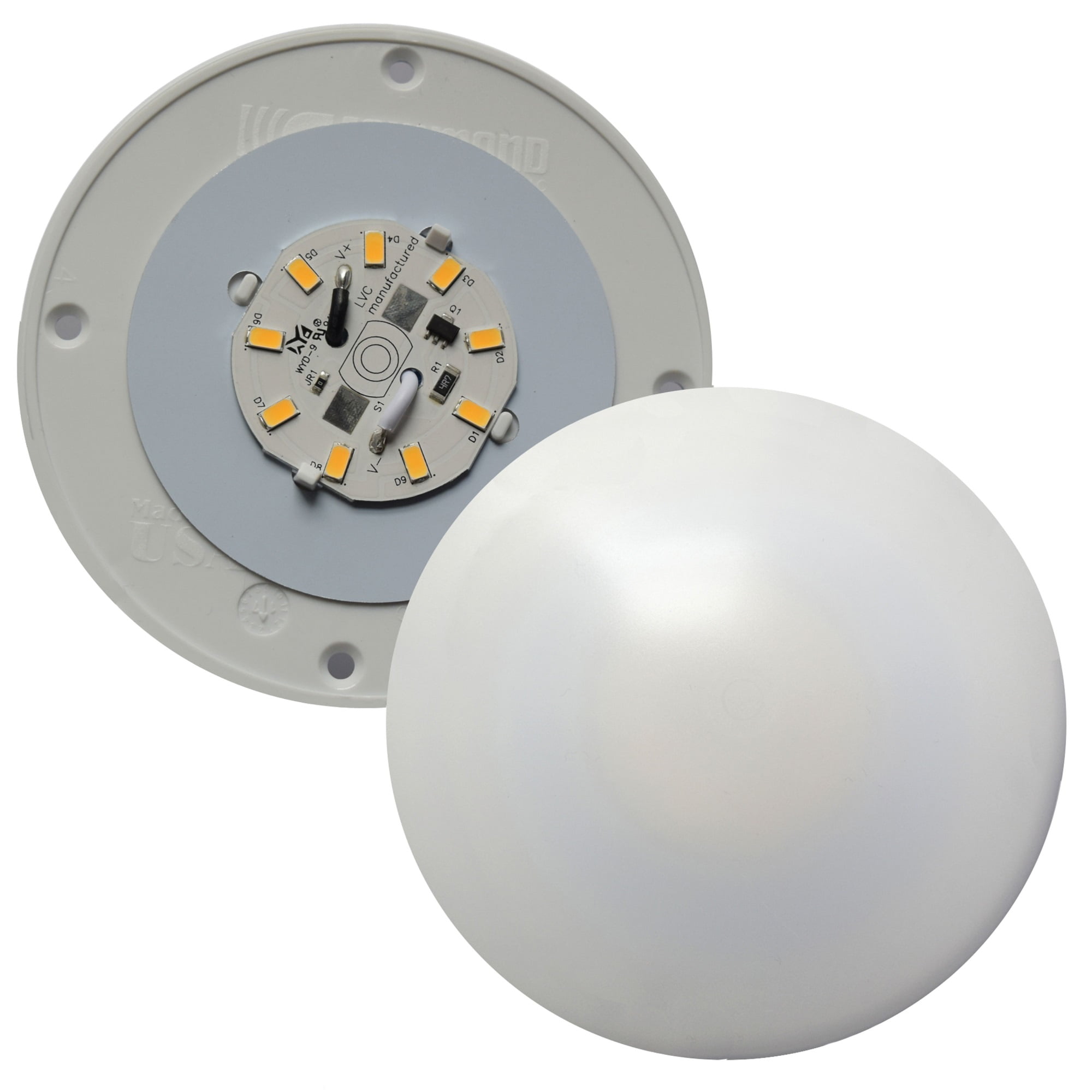 Fasteners Unlimited 0011050 Surface Mount Round LED Ceiling Light No Switch, 4 in. D