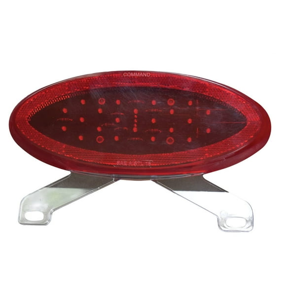 Fasteners Unlimited 003-85L Surface Mount Oval Elliptical LED Stop/Tail/Turn Light - Light With License Bracket
