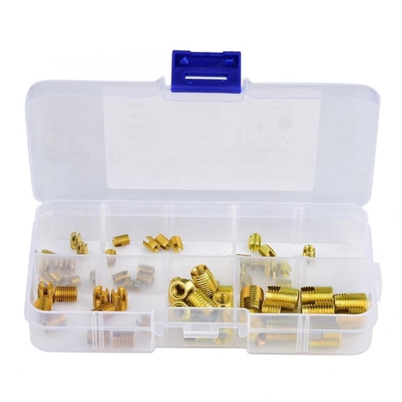 Fasteners for woodworking 60pcs 302 Type Carbon Steel Self-tapping Screw Thread Inserts Accessories stainless steel insert