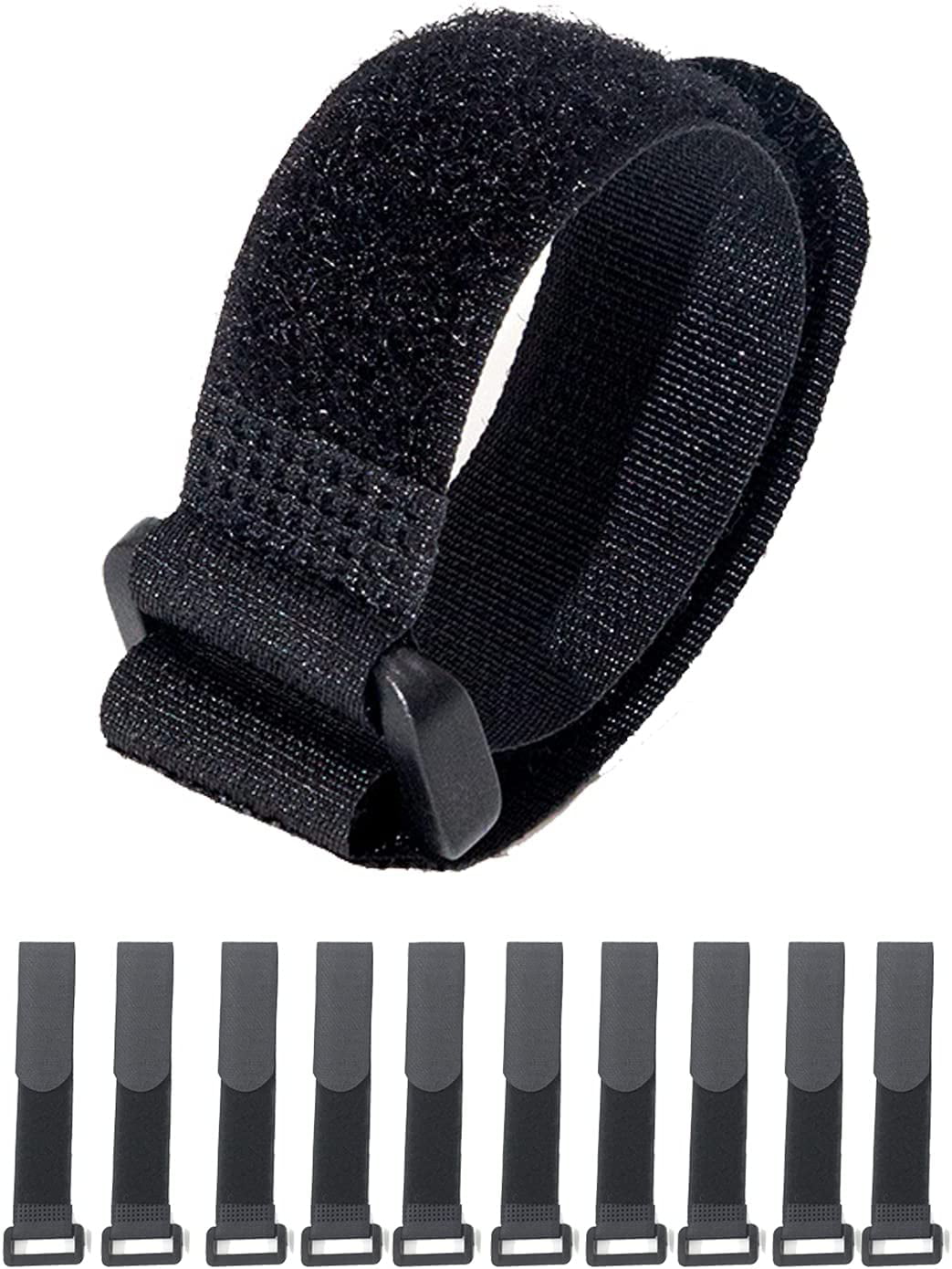 Velcro Adjustable Reusable All-Purpose Nylon Straps with Buckle