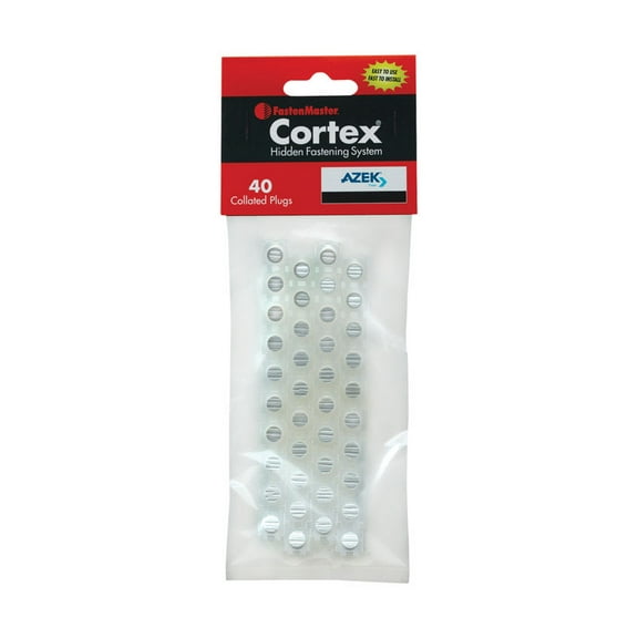 Fastenmaster 5956453 Cortex Smooth Plugs - 40 Per Box