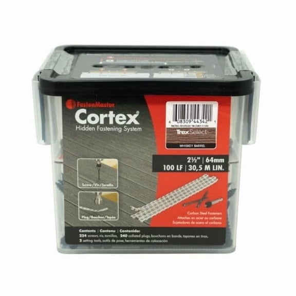 Fastenmaster Collated Cortex Hidden Plug Fasteners for Decking  Whiskey Barrel (100 ln/ft)