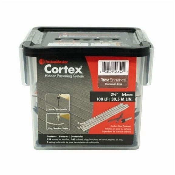 Fastenmaster Collated Cortex Hidden Plug Fasteners for Trex Decking Cinnamon Cove (100 ln/ft)