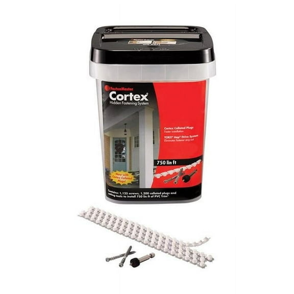 Fastenmaster Cortex No.20 x 2.75 in. Torx TTAP Star Head Smooth Carbon Steel Trim Screws & Plugs Kit with Driver Bit