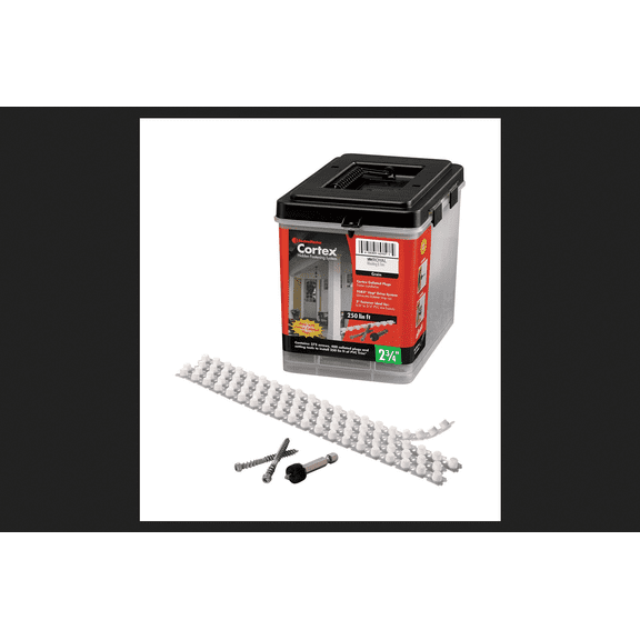 Fastenmaster 5007012 Cortex No. 9 x 2.75 in. Star Coated Trim Screws with Plugs, 375 Per Box - Case of 4