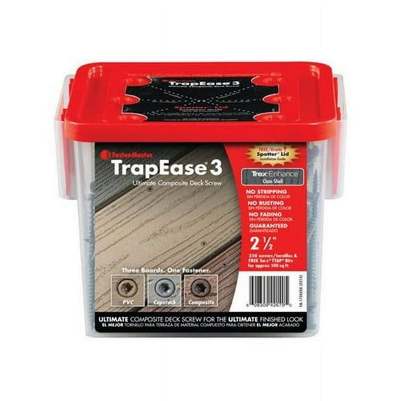 Fastenmaster FMTR3212350SLPB TrapEase 2.5 in. Ultimate Deck Screw Bucket 350 Piece