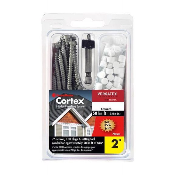 FastenMaster Cortex No. 9 X 2 in. L Star Trim Screws with Plugs 1 pk