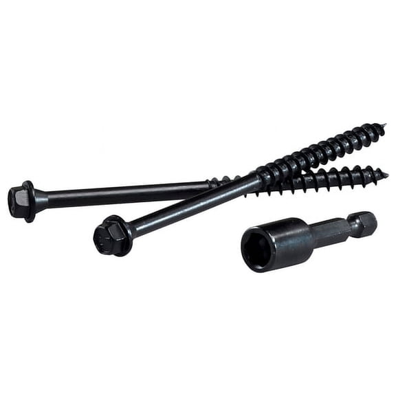 OMG Inc Fastenmaster Screws 6 " Steel Hex Head 12 / Card — Construction & DIY Use, Standard Hardware Spec