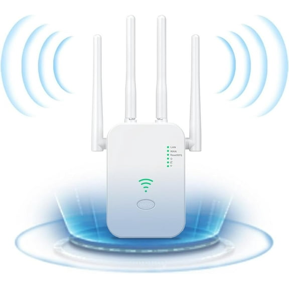 Fastest WiFi Extender, WiFi Signal Amplifier 2.4g, 4 Antennas, 2 LAN Ports, Mesh Wi-Fi 80% Faster | Broader Than Ever, Support More Network Devices at Home